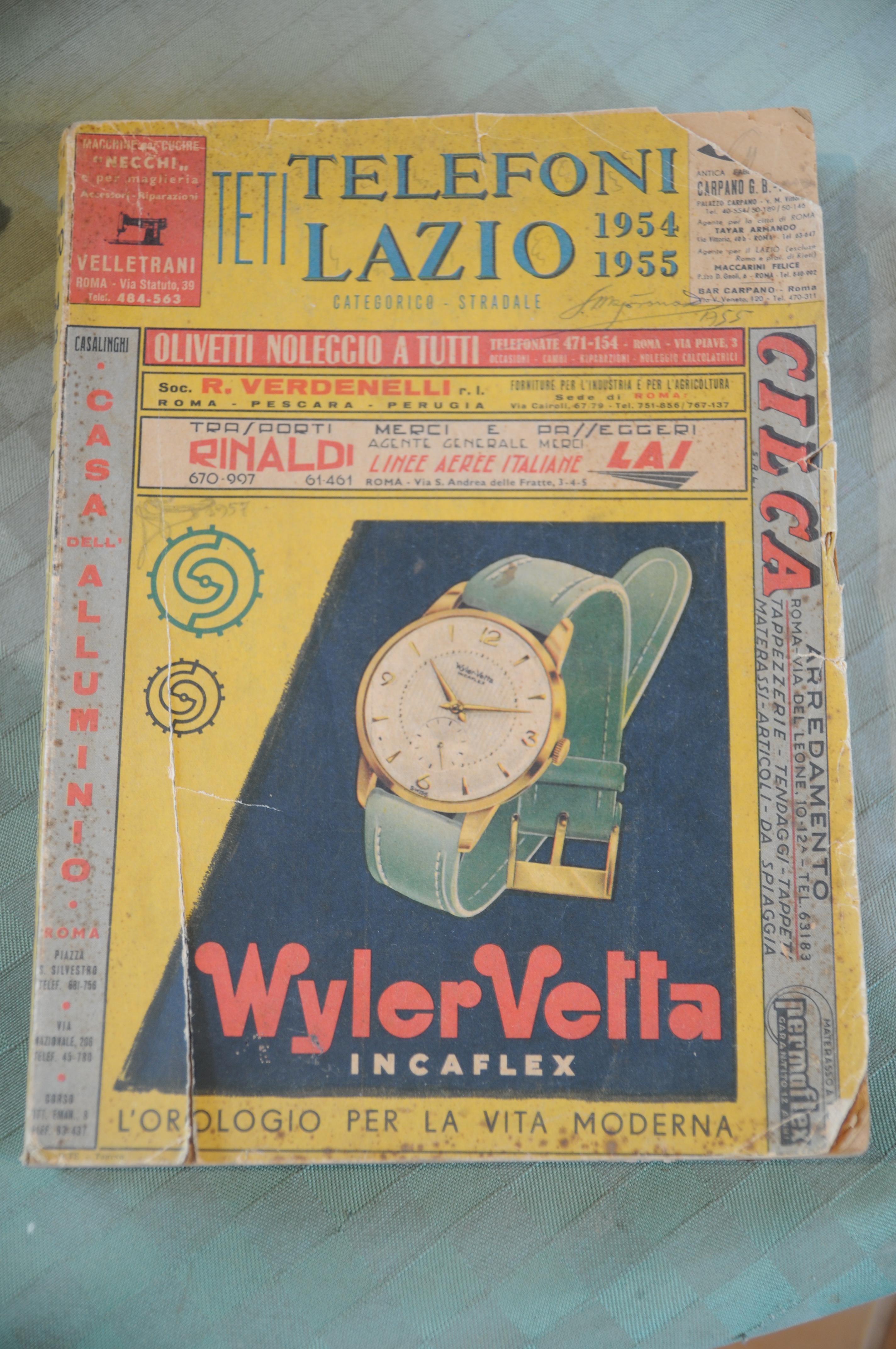 teti telefoni lazio 1954-1955 categorico stradale completo