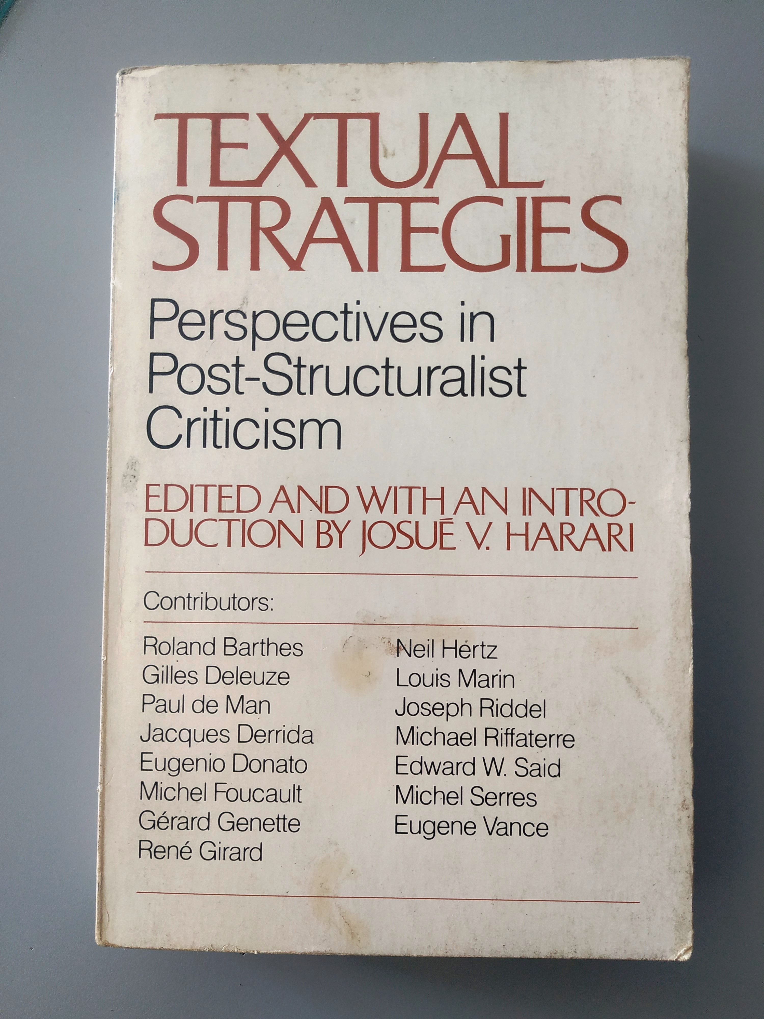 textual strategies perspectives in post structuralist criticism