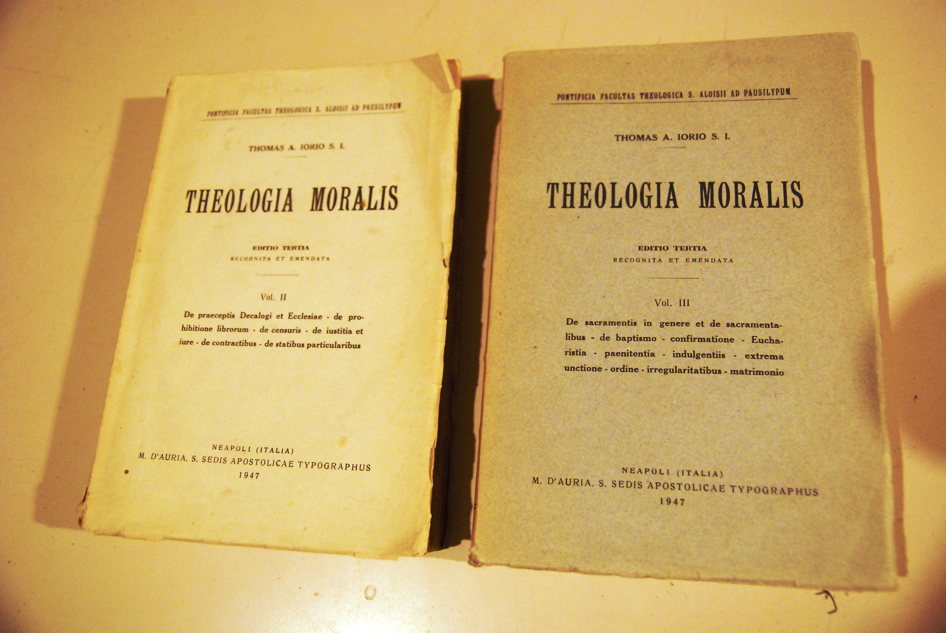 theologia moralis vol. II, vol. III