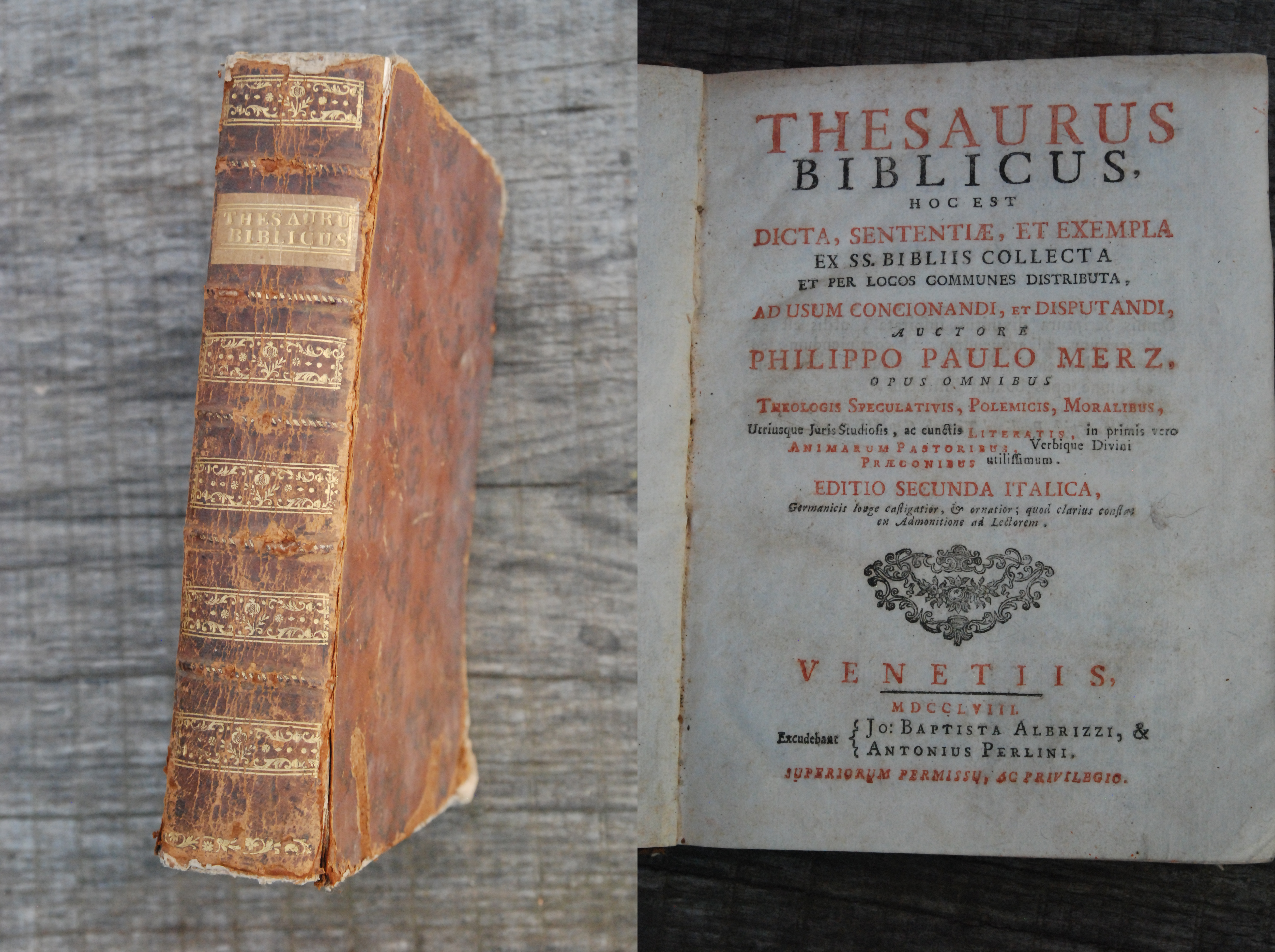 THESAURUS BIBLICUS dicta sententiae et exempla editio secunda