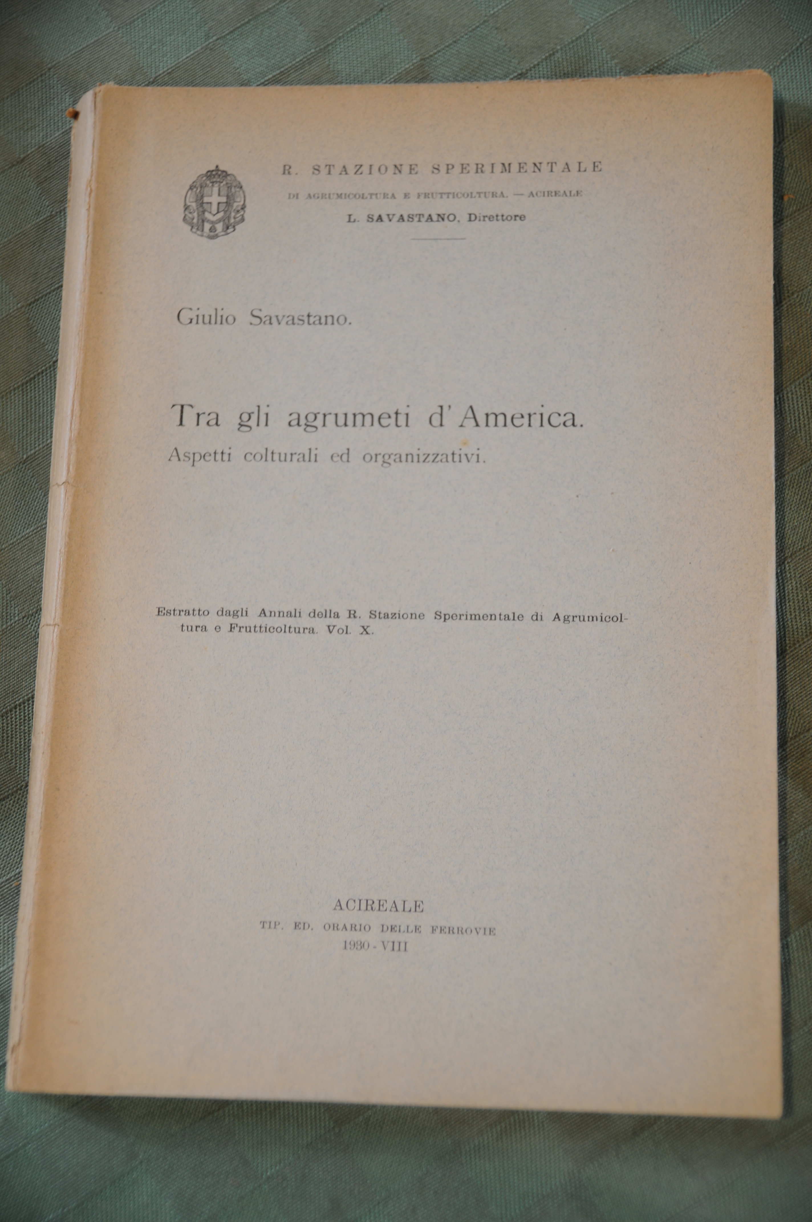 tra gli agrumeti d'america aspetti colturali ed organizzativi NUOVISSIMO