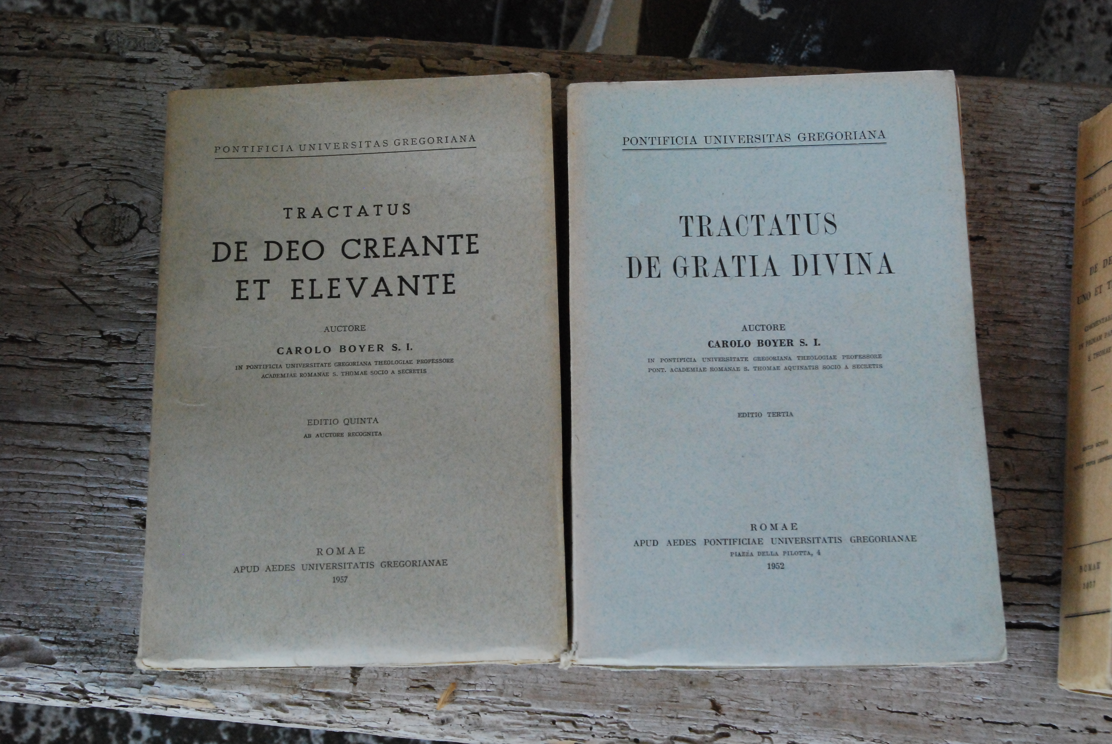 TRACTATUS DE DEO CREANTE ET ELEVANTE e TRACTATUS de gratia …