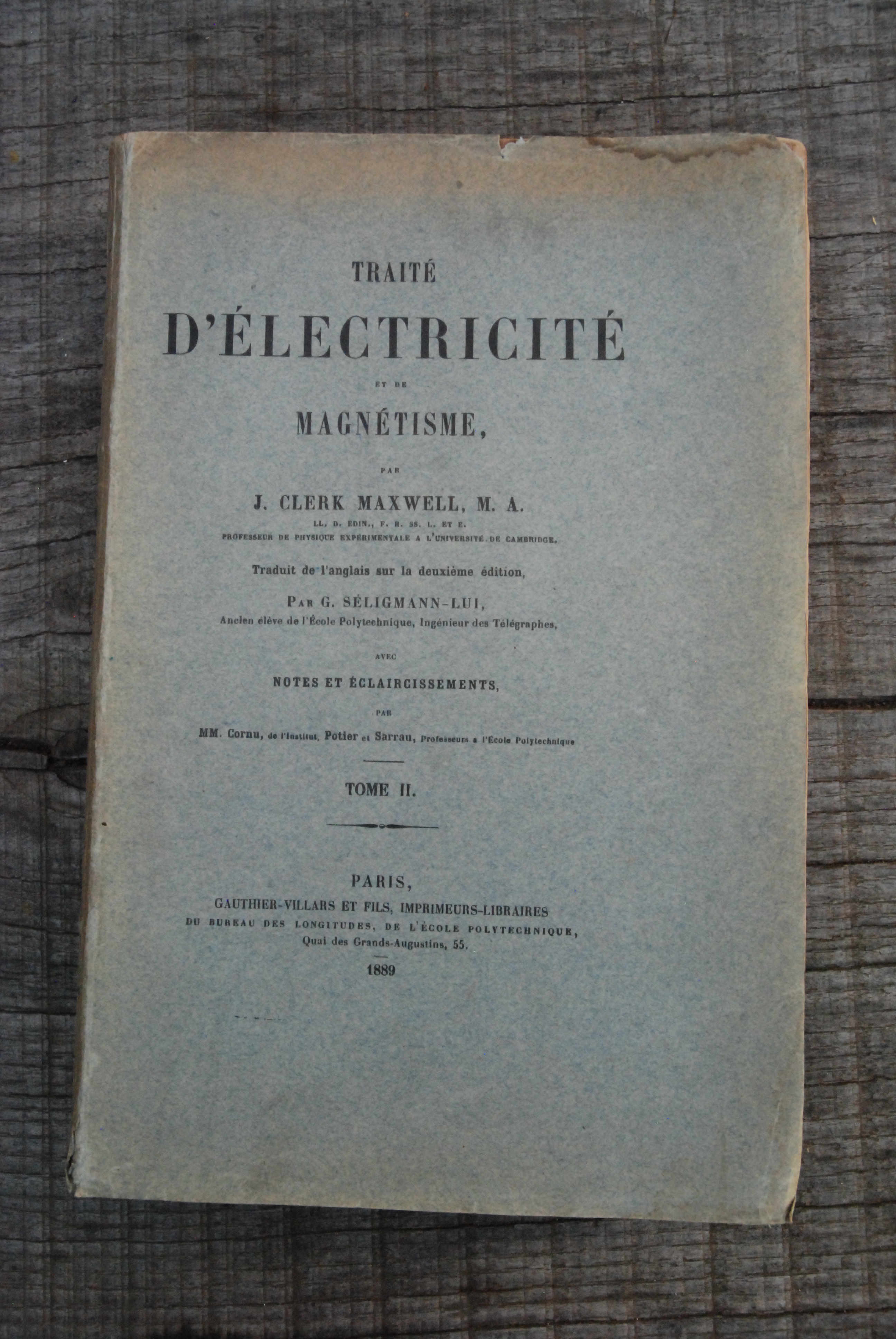 traite' d'electricite electricitè et magnetisme tome II NUOVISSIMO