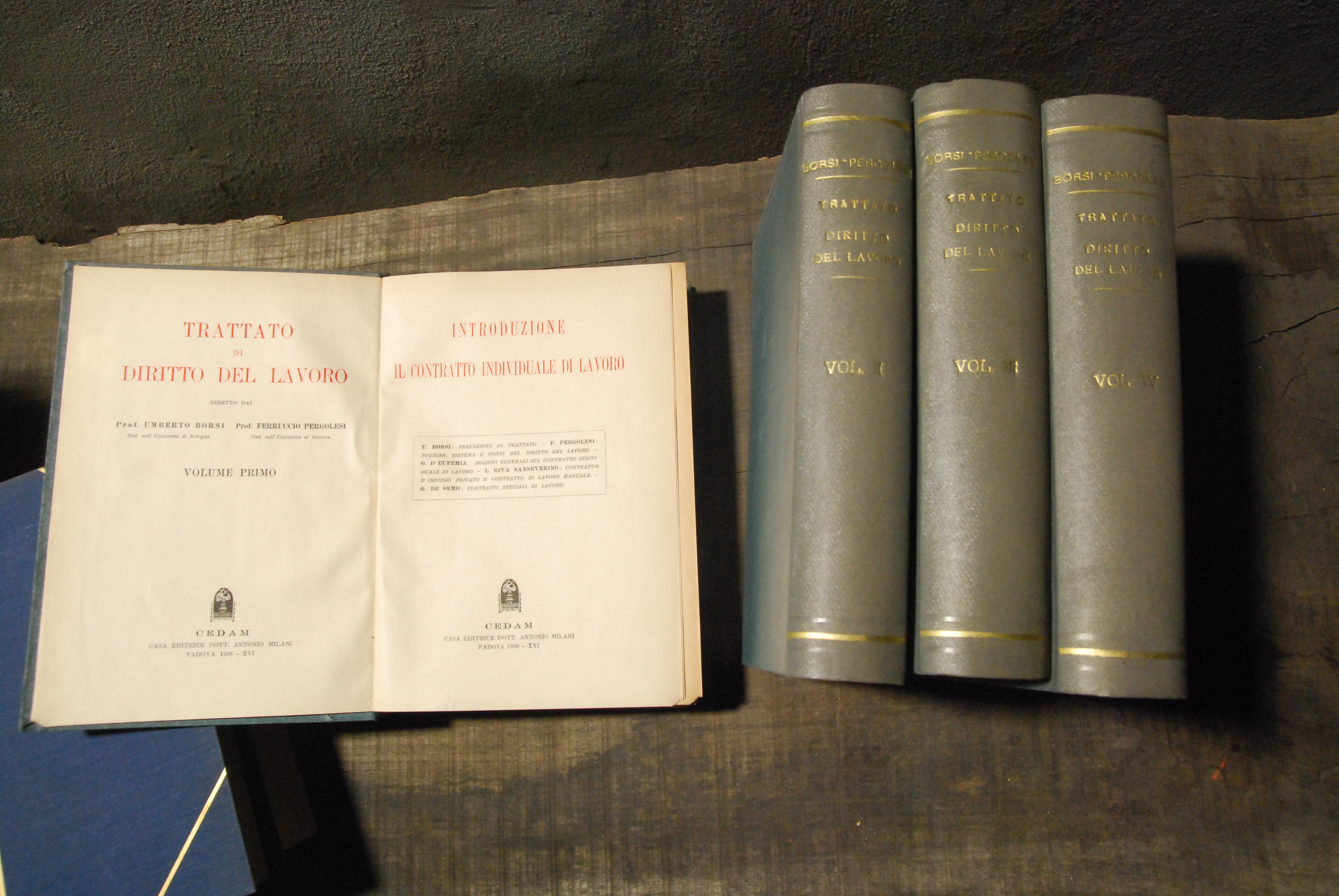 trattato di diritto del lavoro 4 voll. opera cpl.