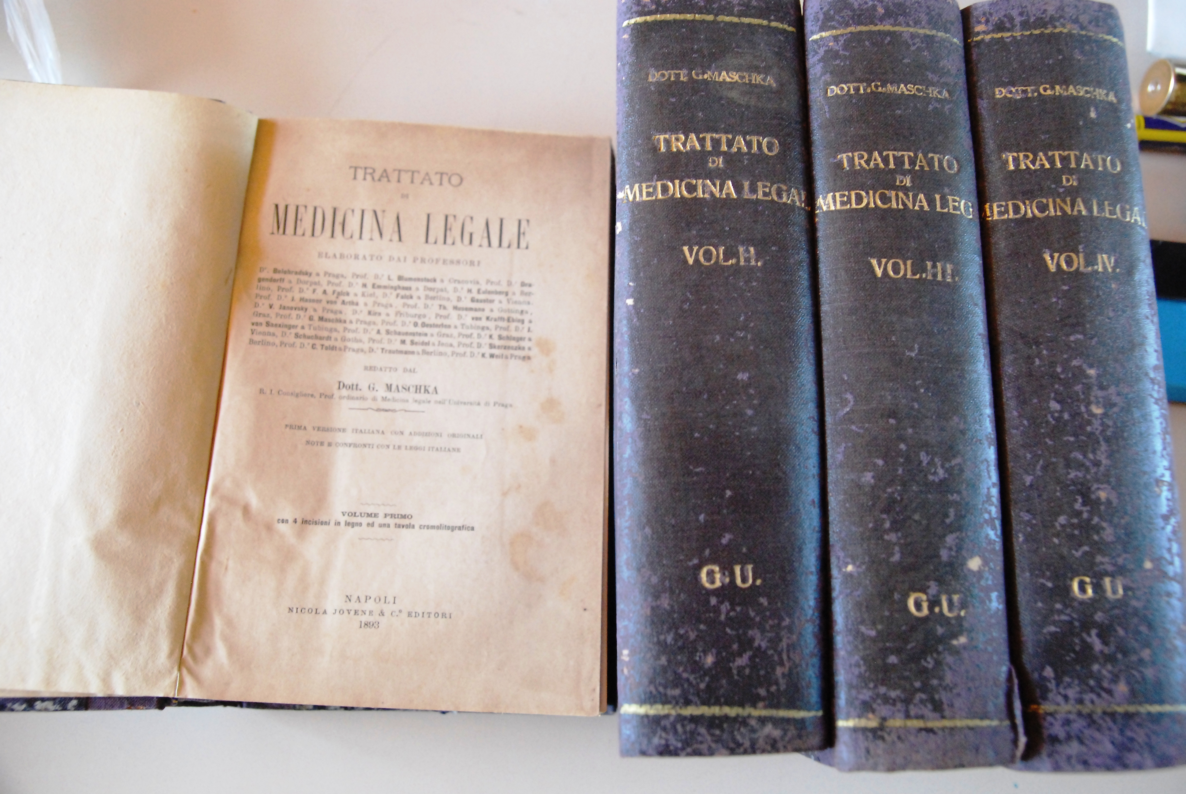 trattato di medicina legale opera cpl. 4 voll.