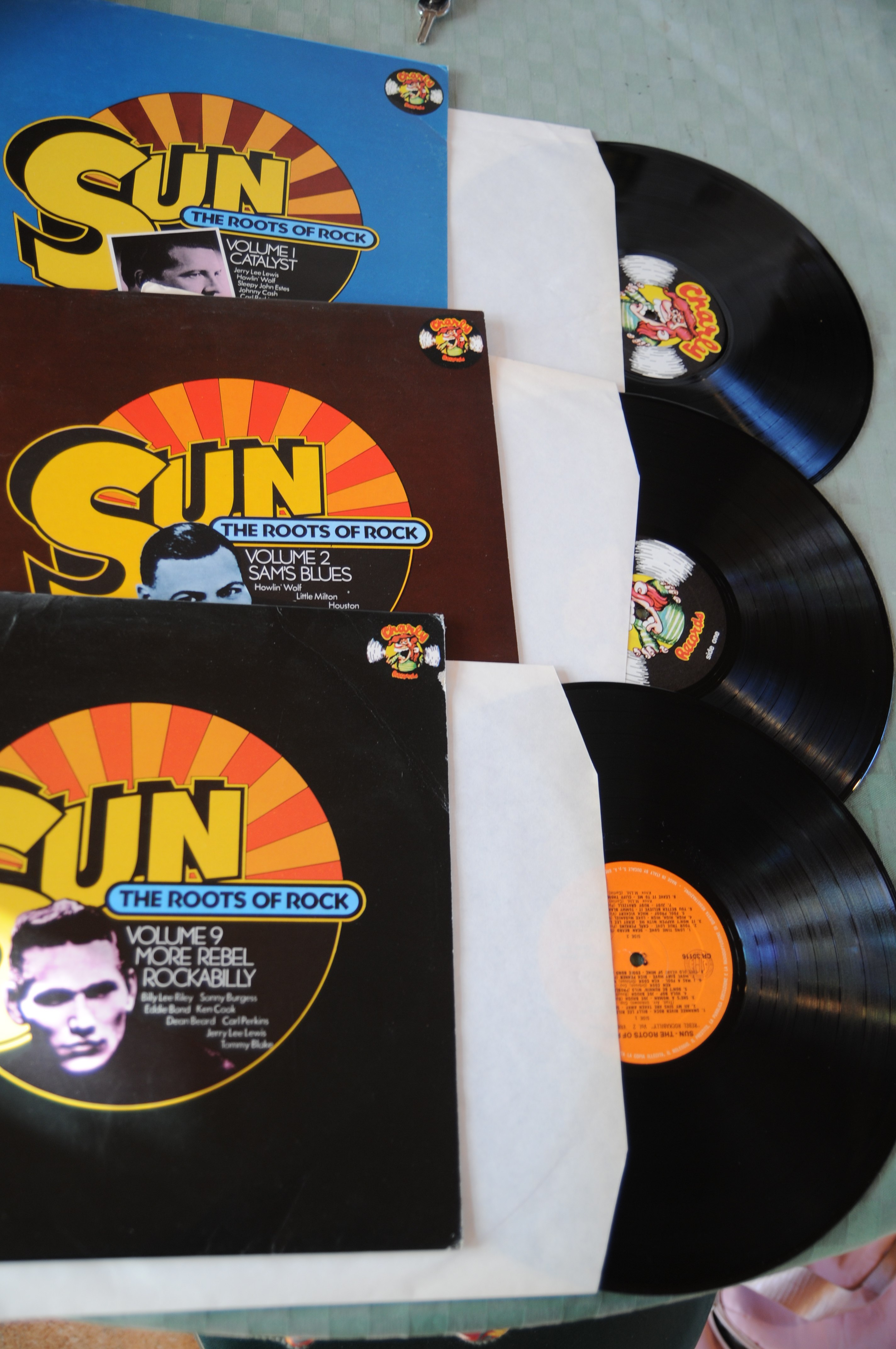 tre dischi SUN THE roots of rock voll. 1,2,9 NUOVI