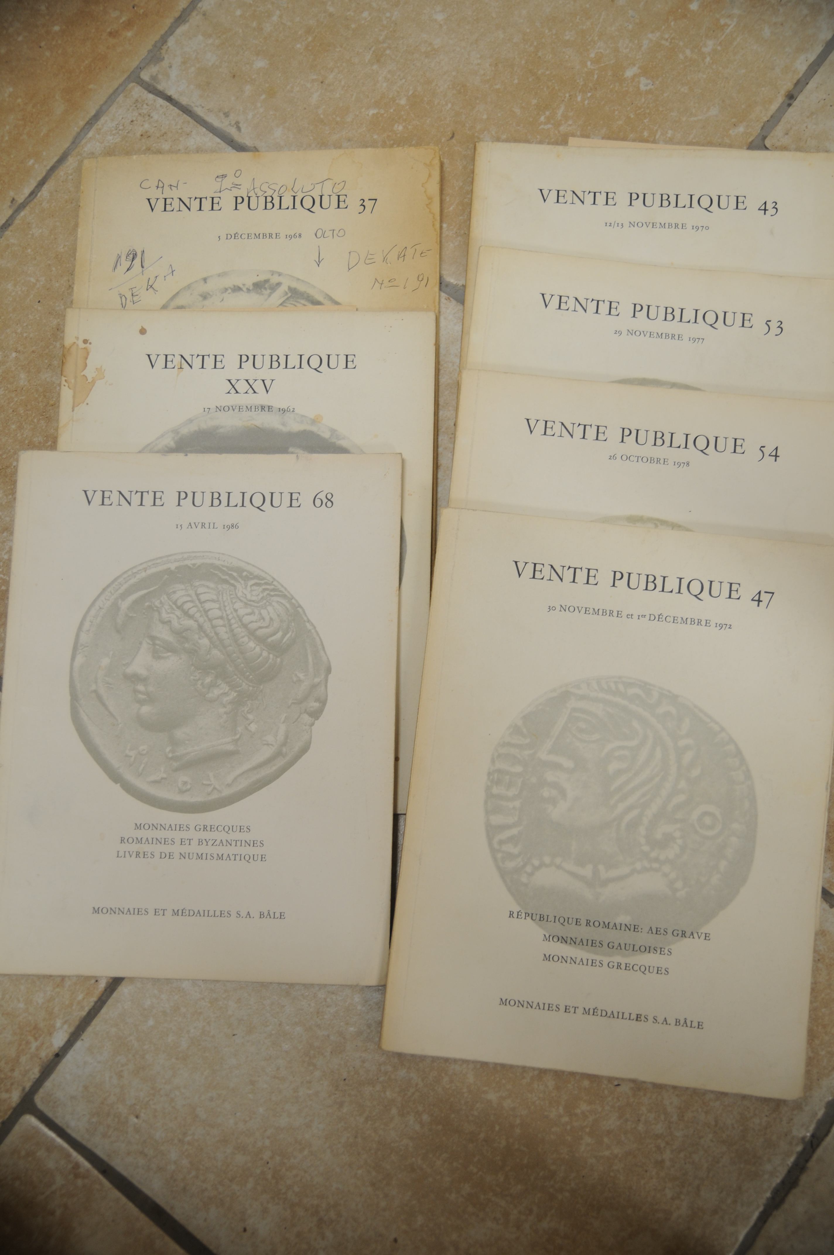 vente publique 25, 37, 43, 53, 54, 47, 68