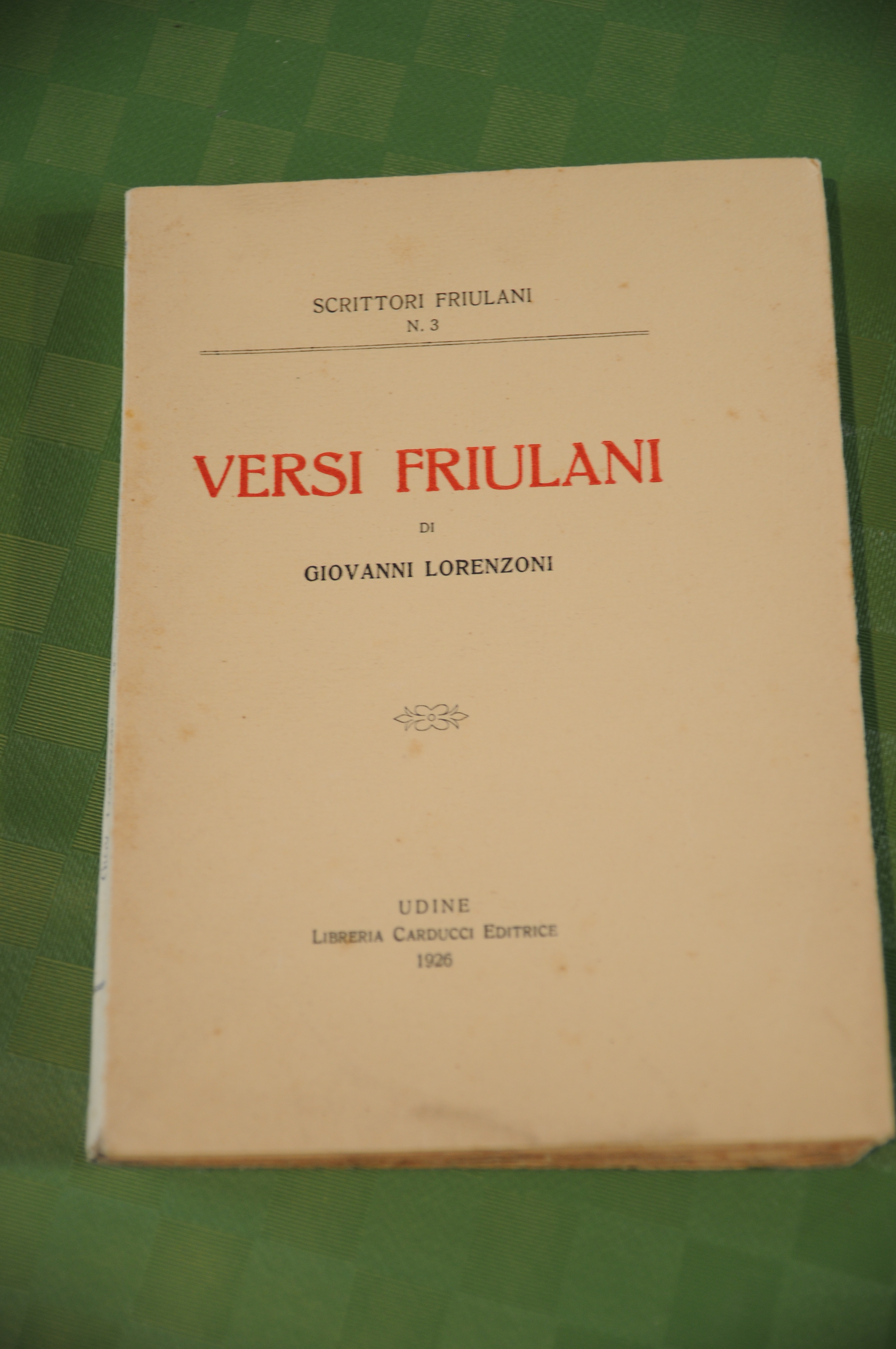 versi friulani autografato con dedica NUOVISSIMO