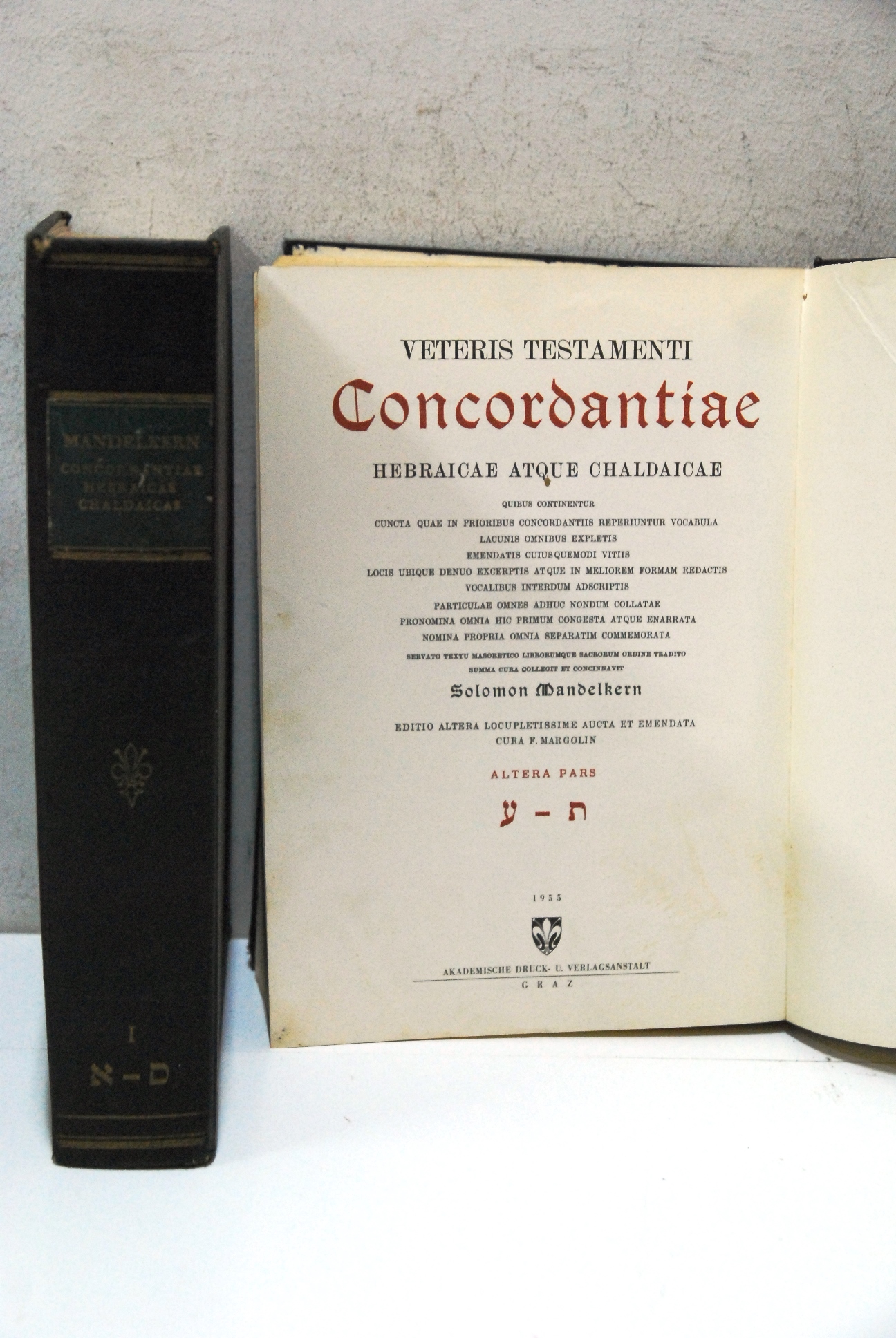 Veteris testamenti concordantiae hebraicae ? 2 voll. Cpl.