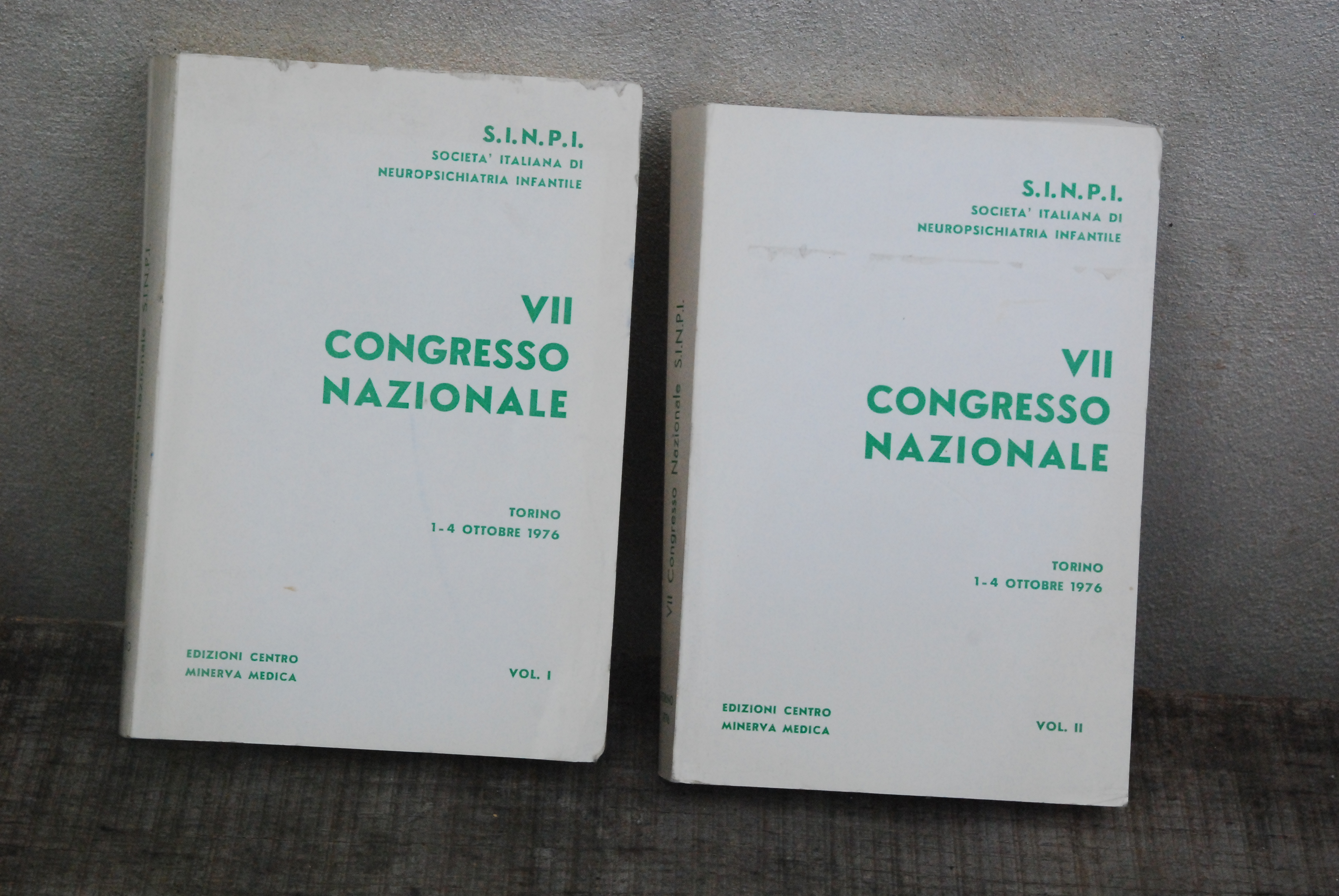 VII CONGRESSO NAZIONALE NEUROPSICHIATRIA INFANTILE 2 voll. cpl. NUOVI