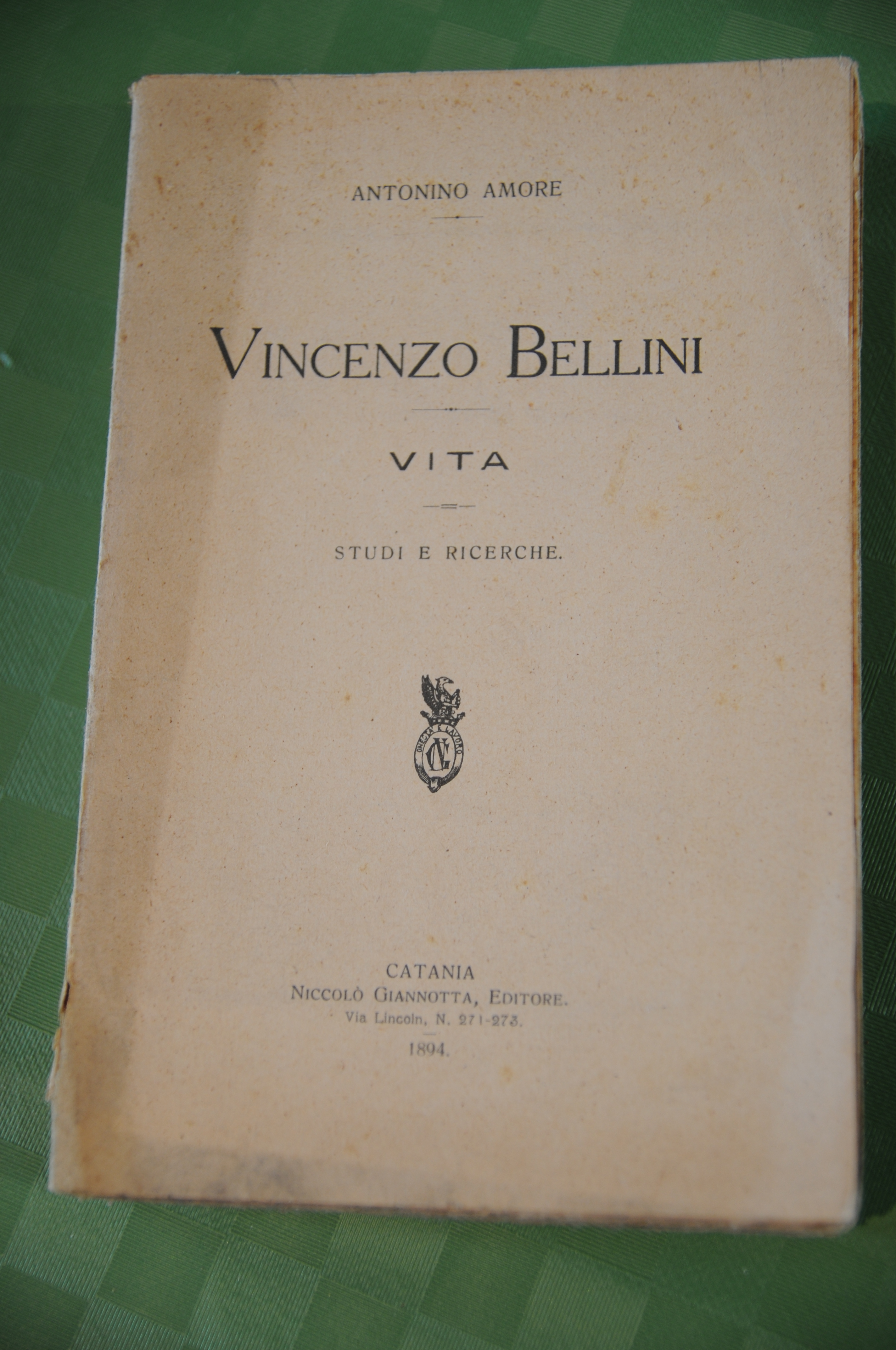 VINCENZO BELLINI VITA