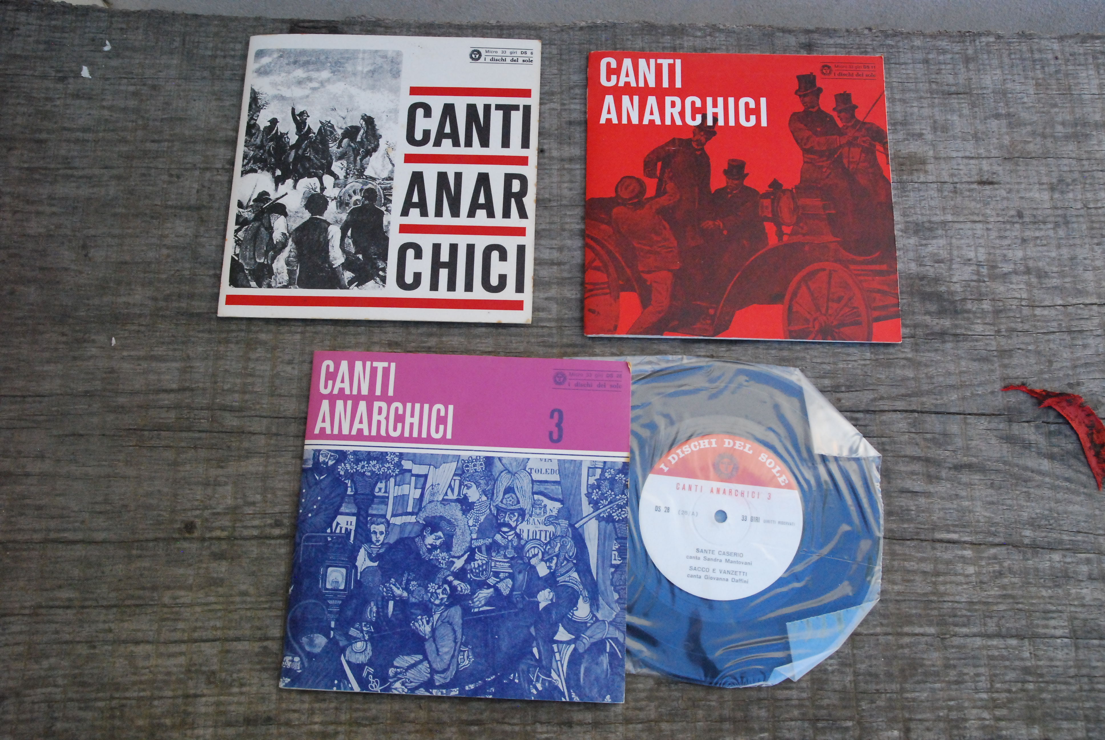 vinile canti anarchici 3 voll. NUOVI MAI SUONATI