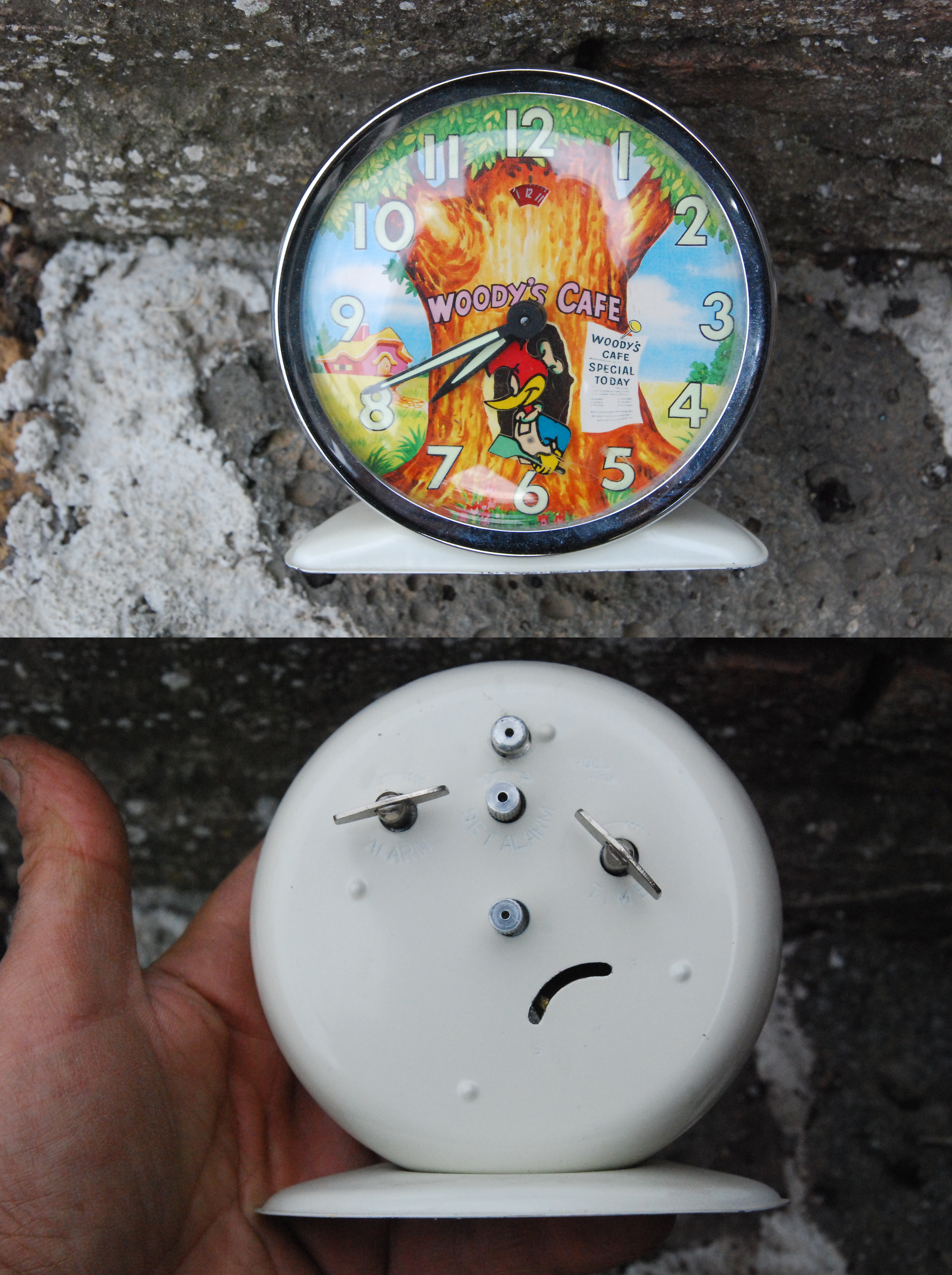 woody's cafe orologio da tavolo sveglia prima versione, NUOVISSIMO vintage