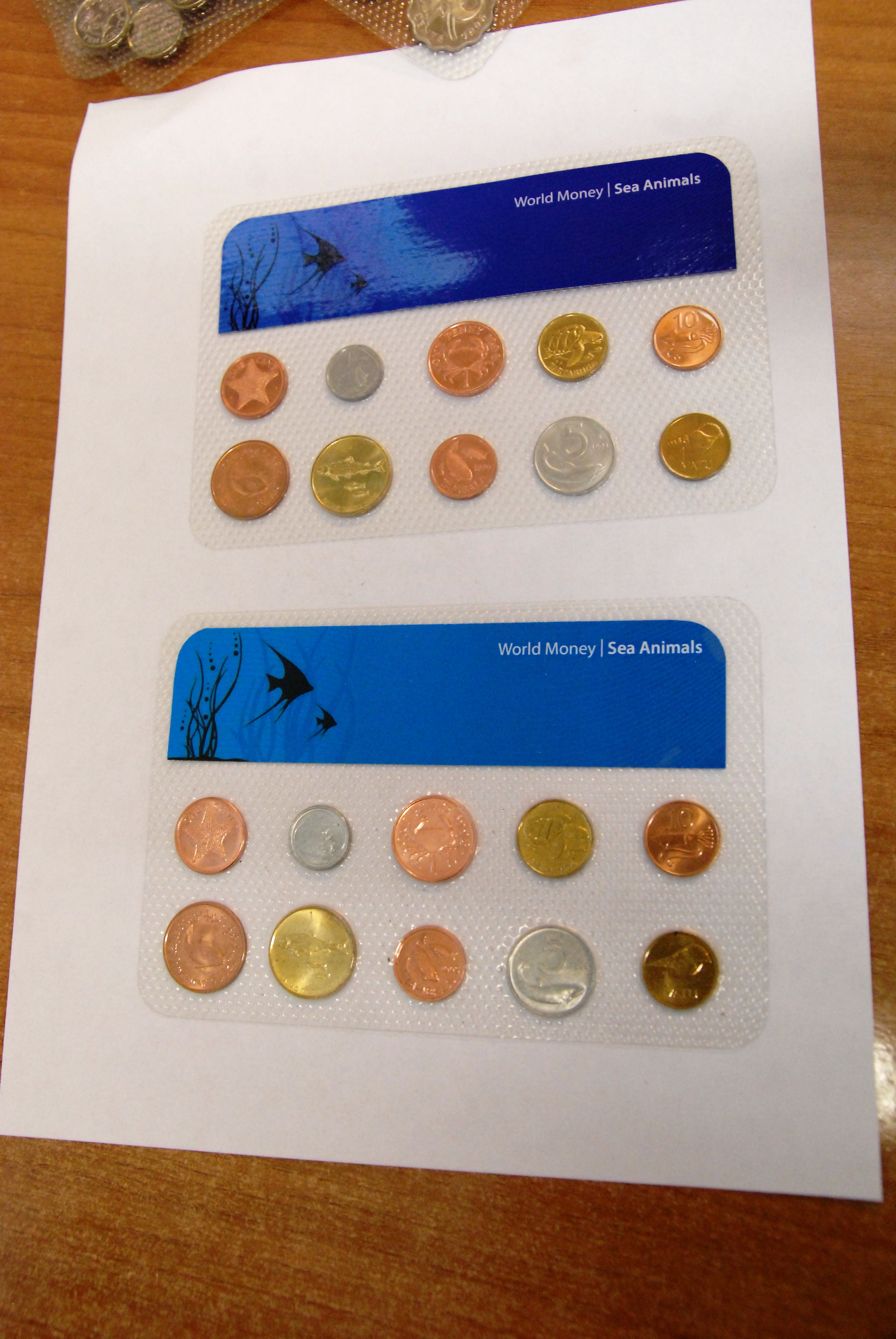 world money coin coins sea animals 2 set nuovi prezzo …