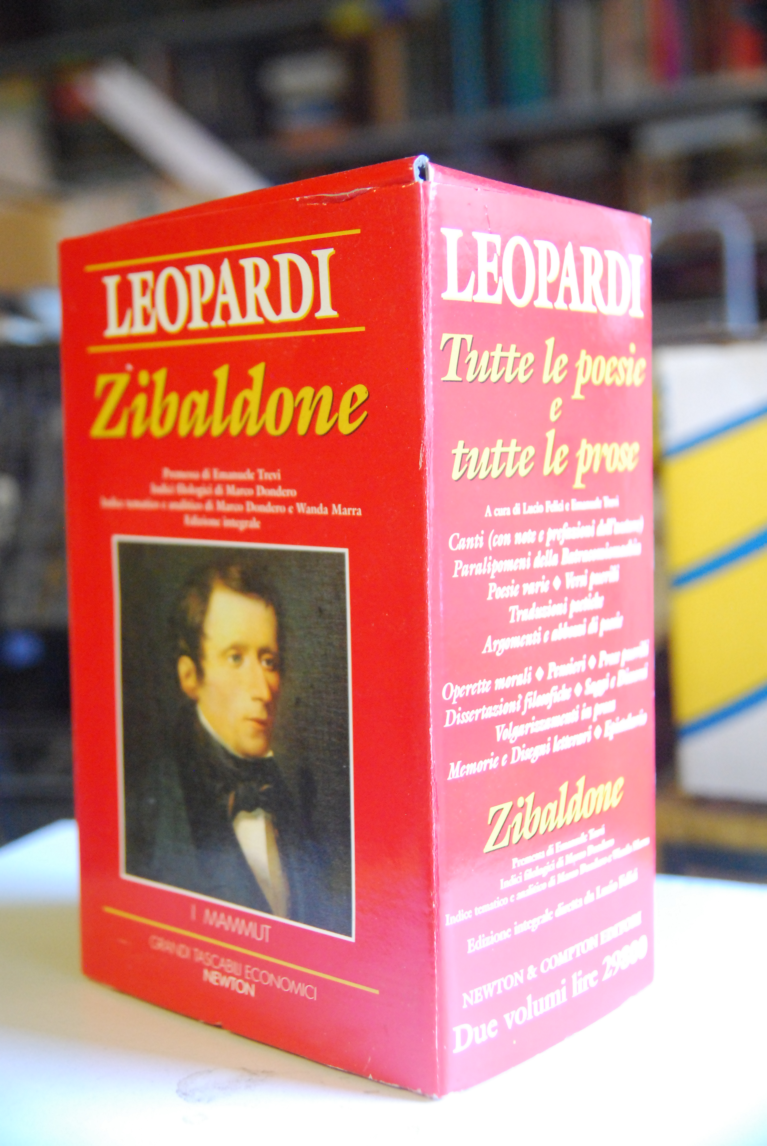 zibaldone tutte le poesie prose NUOVO in cofanetto