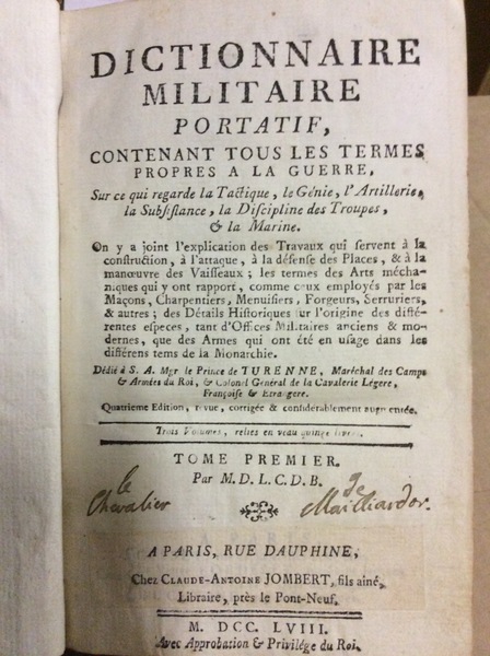 DICTIONNAIRE MILITAIRE, PORTATIF, CONTENANT TOUS LES TERMES PROPRES A LA …
