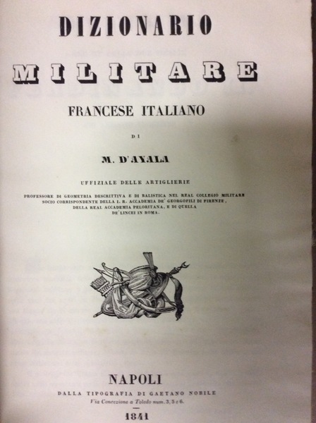 DIZIONARIO MILITARE FRANCESE ITALIANO.