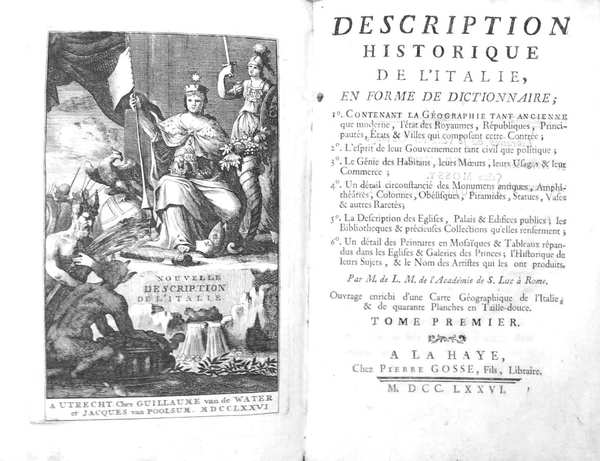 DESCRIPTION HISTORIQUE DE L'ITALIE EN FORME DE DICTIONNAIRE.