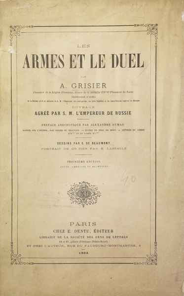 LES ARMES ET LE DUEL. - Ouvrage agréé par S.M. …
