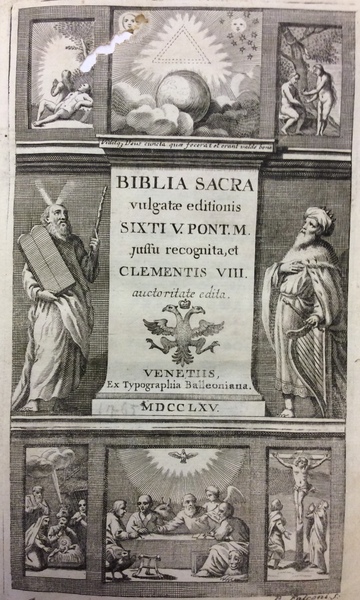 BIBLIA SACRA VULGATAE EDITIONIS, SIXTI V. PONTIFICIS MAX. JUSSU RECOGNITA, …