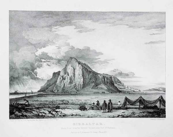 SIX VIEWS OF GIBRALTAR. - From drawings by H.A. West, …