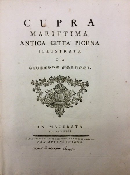 CUPRA MARITTIMA ANTICA CITTA' PICENA.