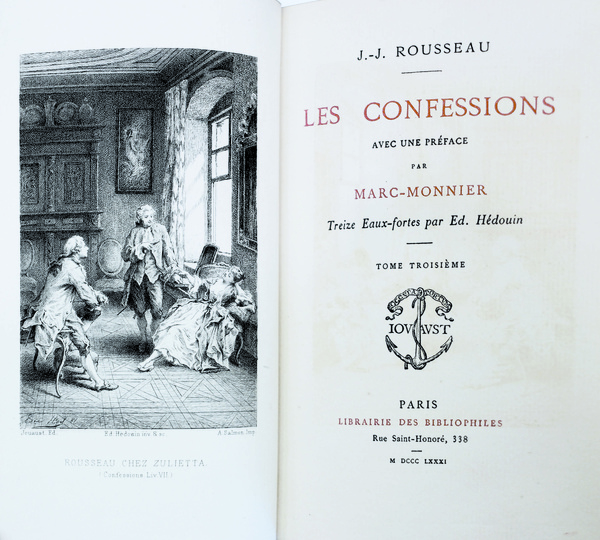 LES CONFESSIONS. - Avec une préface par Marc-Monnier. Treize eaux-fortes …
