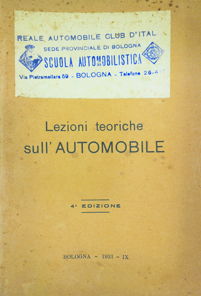 LEZIONI TEORICHE SULL'AUTOMOBILE. - Sede Provinciale di Bologna - IV …