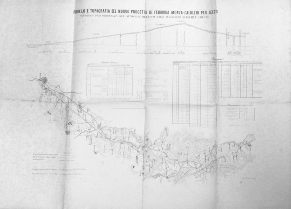 PROFILO E TOPOGRAFIA DEL NUOVO PROGETTO DI FERROVIA MONZA-CALOLZIO PER …