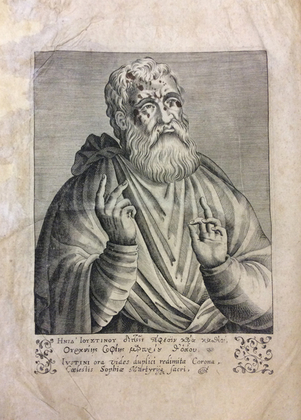 SANCTI IUSTINI PHILOSOPHI ET MARTYRIS OPERA. - Graecus textus multis …