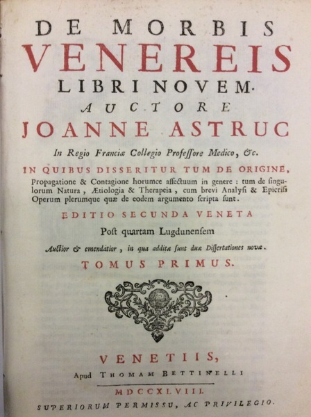 DE MORBIS VENEREIS. - Libri novem. Editio secunda veneta, post …