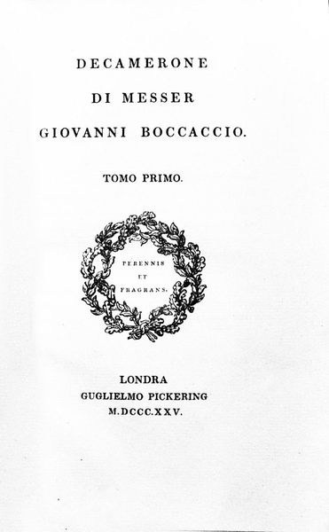 DECAMERONE DI MESSER GIOVANNI BOCCACCIO