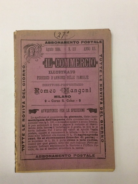 IL COMMERCIO ILLUSTRATO. - Periodico d'annunzi delle famiglie N. 117 …