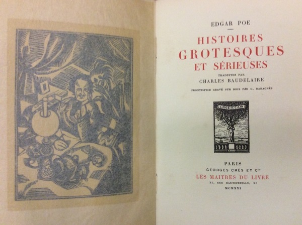 HISTOIRES GROTESQUES ET SERIEUSES. - Traduites par Charles Baudelaire.