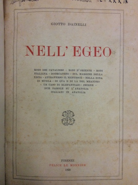 NELL'EGEO.