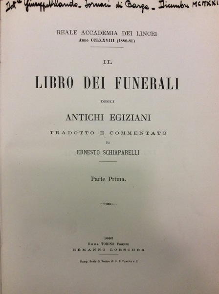 IL LIBRO DEI FUNERALI DEGLI ANTICHI EGIZIANI. - Tradotto e …