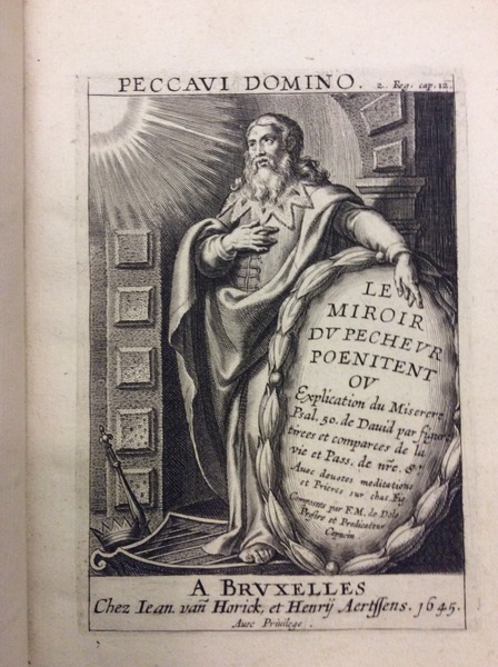 LE MIROIR DU PECHEUR POENITENT. - Ou Explication du Miserere. …