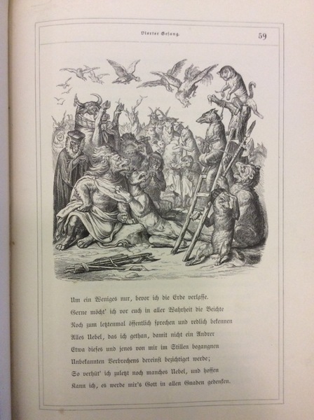 REINEKE FUCHS. - Mit Zeichnungen von Wilhelm von Kaulbach. Auf …