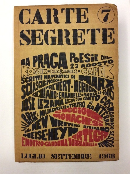 CARTE SEGRETE. ANNO II - LUGLIO-SETTEMBRE 1968 - N. 7. …