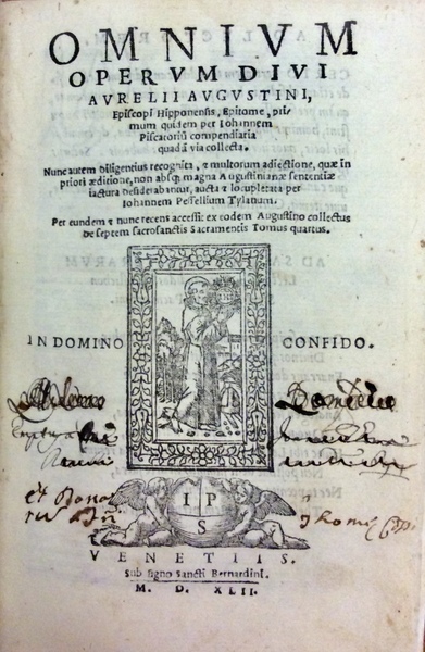 OMNIUM OPERUM DIVI AURELII AUGUSTINI, EPISCOPI HIPPONENSIS, EPITOME, PRIMUM QUIDEM …
