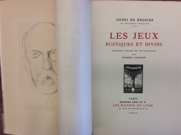 LES JEUX RUSTIQUES ET DIVINS. - Portrait gravé en taille-douce …