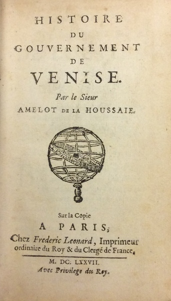 HISTOIRE DU GOUVERNEMENT DE VENISE, AVEC LE SUPPLEMENT ET L'EXAMEN …