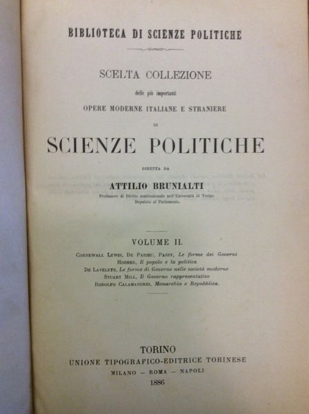 LE FORME DEI GOVERNI - IL POPOLO E LA POLITICA …