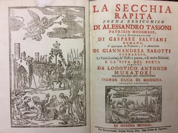 LA SECCHIA RAPITA. - Poema eroicomico colle dichiarazioni di Gaspare …