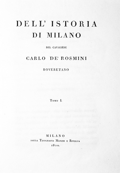 DELL'ISTORIA DI MILANO.