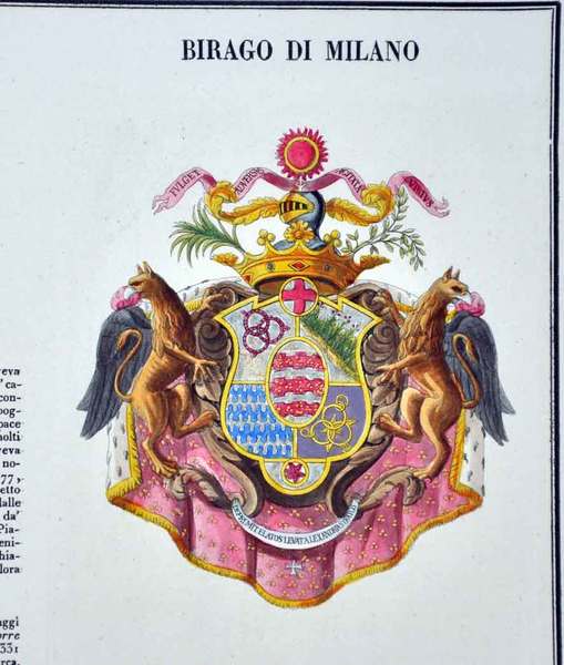 BIRAGO DI MILANO. - Famiglie celebri italiane.