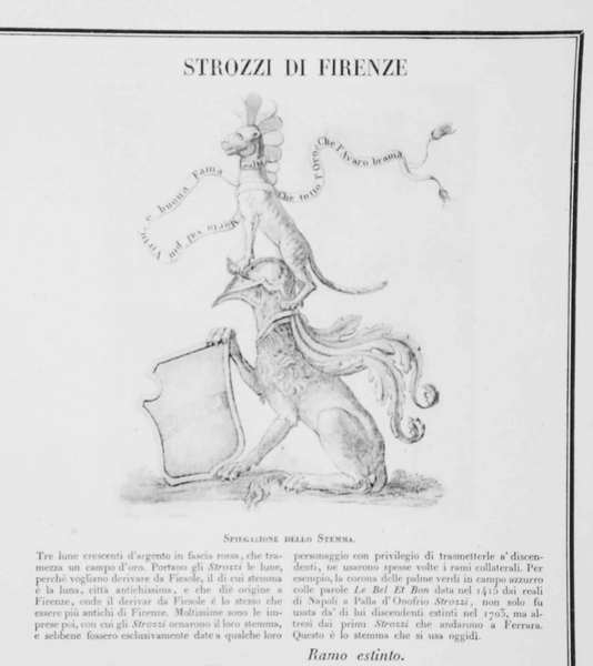 STROZZI DI FIRENZE. - Famiglie celebri italiane.
