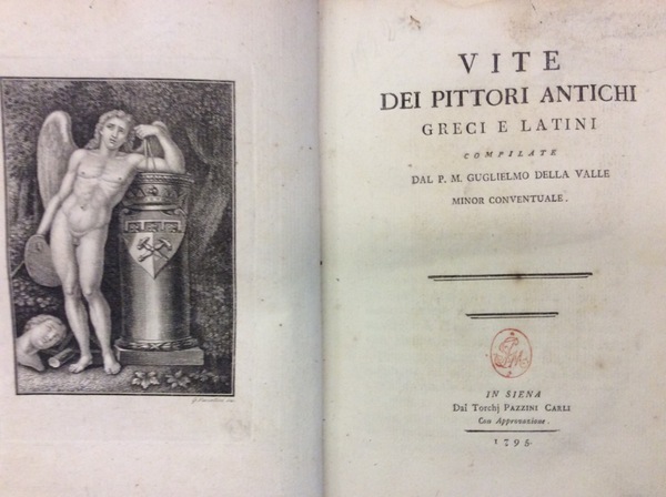 VITE DEI PITTORI ANTICHI GRECI E LATINI.
