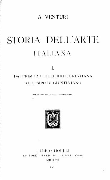 STORIA DELL'ARTE ITALIANA. 26 Volumi.
