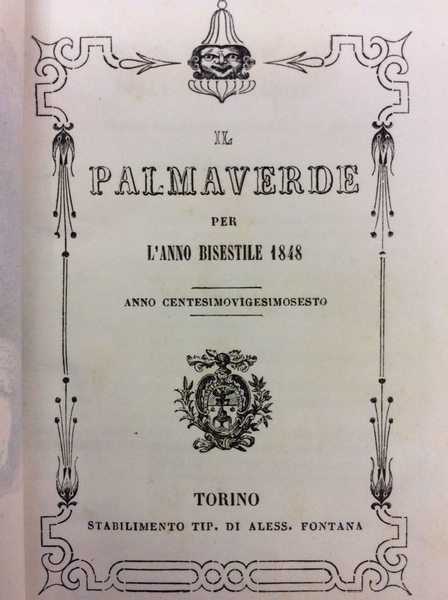 IL PALMAVERDE PER L'ANNO BISESTILE 1848. - Anno CXXVI.